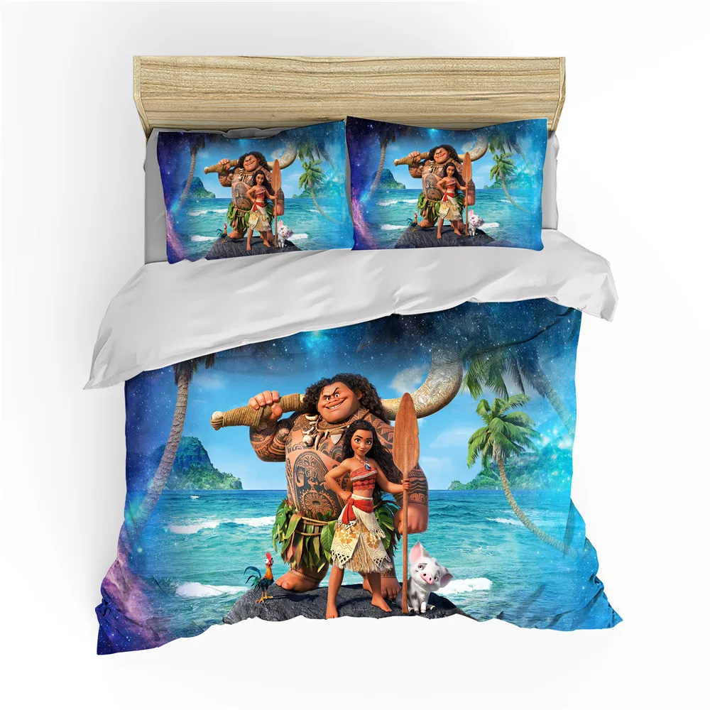 Disney Otrok Baby Dekleta Darilo Moana Maui Ocean Posteljnina Nabor Twin Kraljica Kralj Velikost Rjuhe Kritje Pillowcases, Da Okrasite Dom