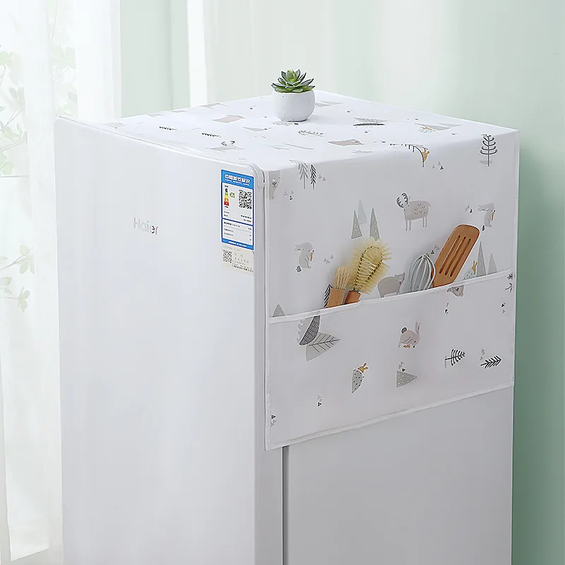 Prah-dokazilo hladilnik kritje risanka prahu kritje nepremočljiva in vlago,-dokazilo kritje brisačo hladilnik za shranjevanje visi vrečko