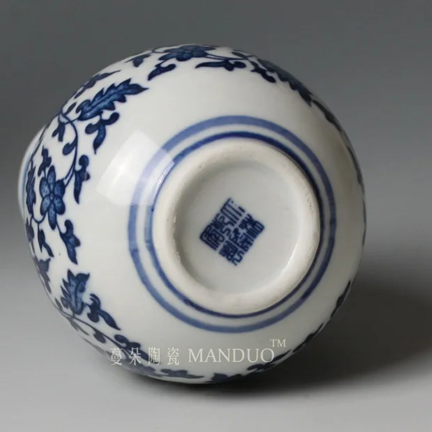 Modre in bele keramične dekoracijo vaza polica dekoracijo klasične modre in bele porcelanaste vaze