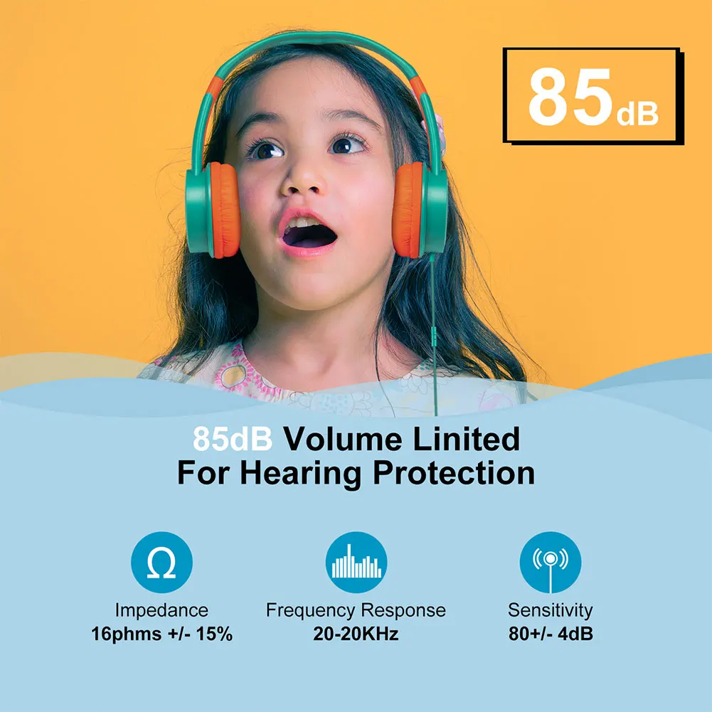 Žično Na Uho Tablet Dekleta Fantje Univerzalno Nastavljiv Otrok Slušalke Slušalke Zložljive Otrok, 3.5 mm Jack Računalnik S Stereo Mic