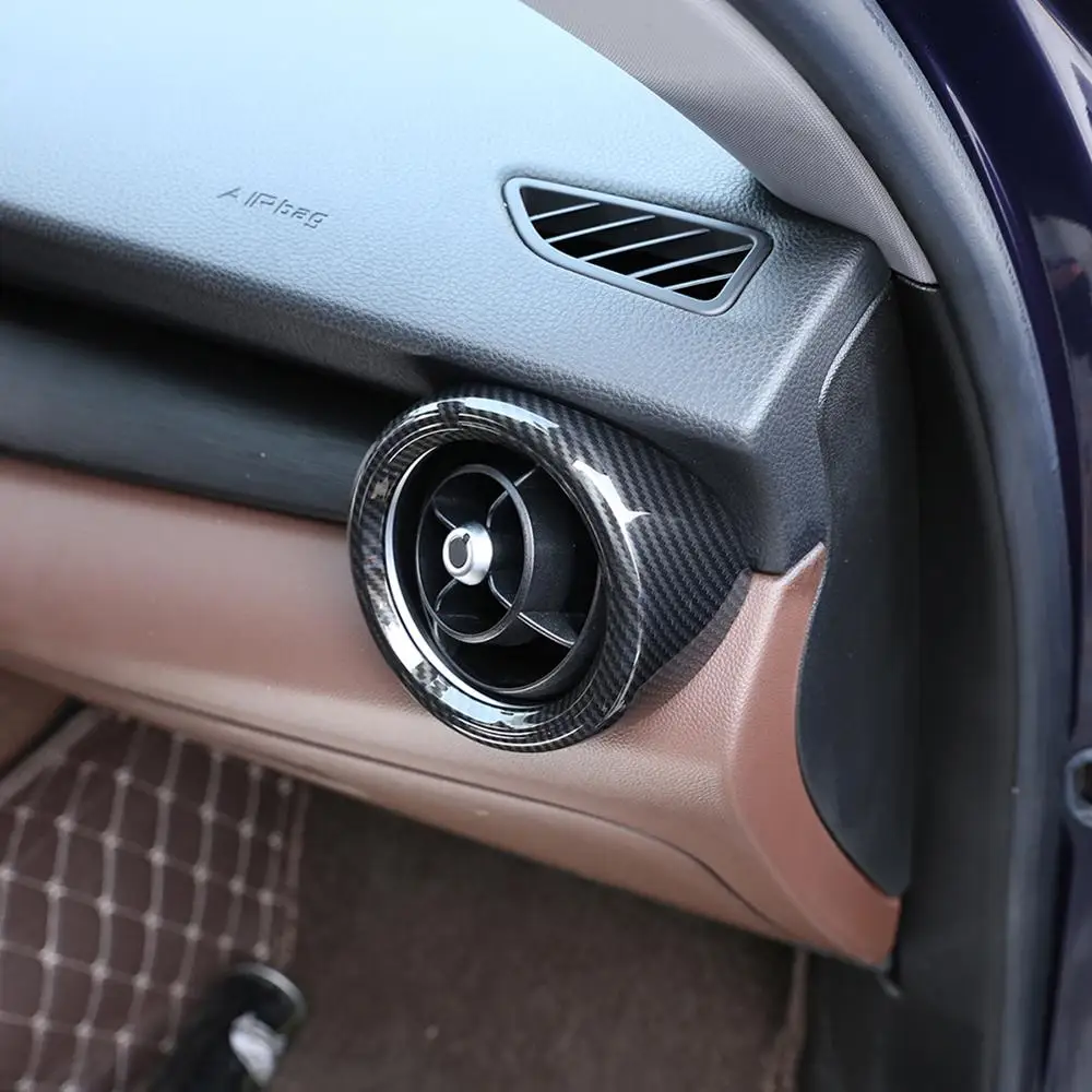 Avto Dodatki iz Ogljikovih Vlaken Slog za Alfa Romeo Stelvio 2017-2019 ABS Plastike Sprednji Strani klimatske naprave Zajema Okvir Trim