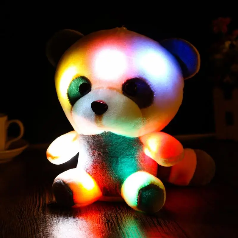 Veliki Panda Lutka Medved Objem Plišaste Igrače, Pisane Žareti v Temno LED Bliskavica, Pliš Igrače Otroška Spalna Lutka Dekleta Darilo za Rojstni dan