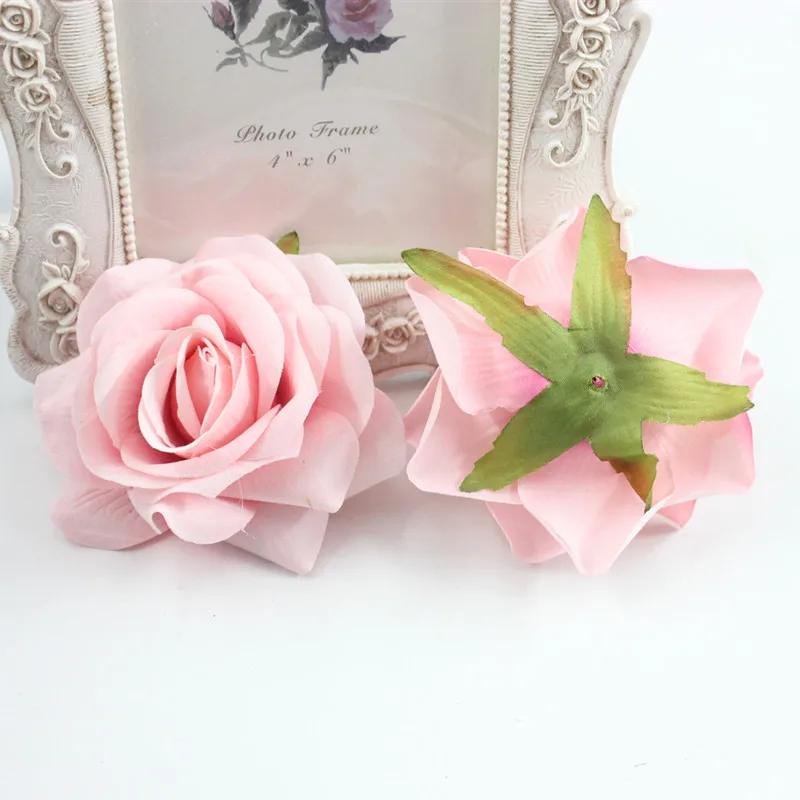 2 KOS simulacao big borda rosas DE tecido DE Seda com flores Nenhum sapatos DE sapateado chapeus ne casamento 8 cm
