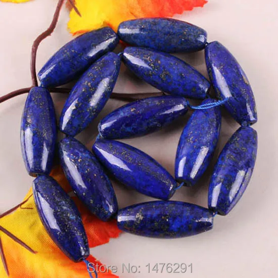 12X30MM Lapis Lazuli Riž Svoboden Kroglice Sklop 15