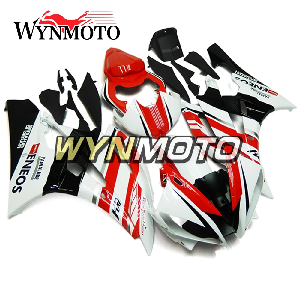Skupaj Fairings Komplet Za Yamaha R6 2006-2007 06 07 Leto Vbrizgavanje ABS Plastične mase Motocikla Karoserija Goli Bela Rdeča Črna Komplet