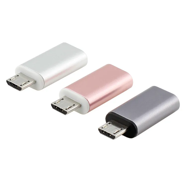1PCS VRH Kakovosti Rose gold Metal USB 3.1 Vrste C, USB-C Ženski Mikro USB 2.0 Moški Adapter Konektor Adapter