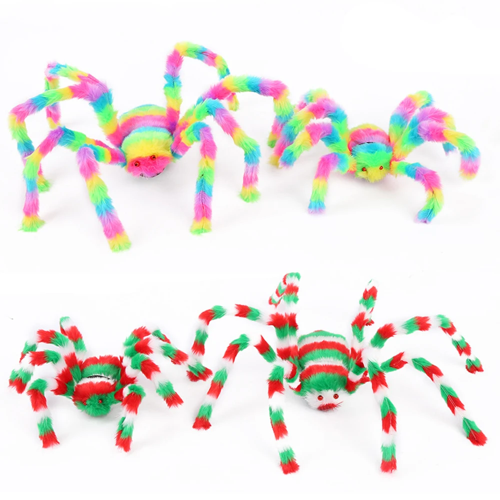2pcs 50 cm pisane pajek Halloween dekoracijo spletni pajek pajek (hiša strahov), postavitev opornikov