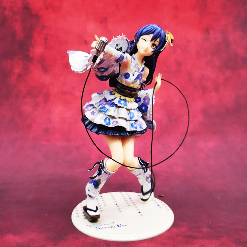 Novo Lovelive! Ljubezen Živi Kimono 1/7 Obsega PVC figuric Igrače Lutka Sonoda Umi Seksi Zbirka Božično Darilo 21 cm Japonska Model