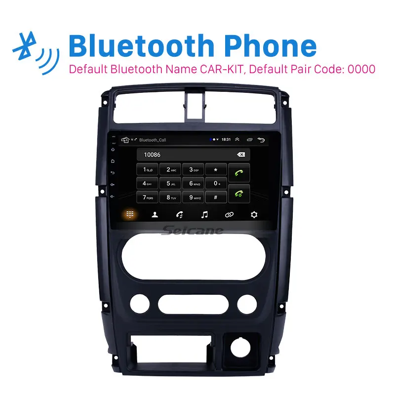 Seicane 9 inch Avto Multimedijski predvajalnik 2din Android 8.1 avto GPS Radio za leto 2007 2008 2009-2012 Suzuki Jimny podporo Carplay DVR CSD