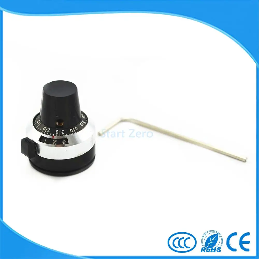 WXD3-13 3590S 4 mm 6 mm, 6,35 mm Potenciometer gumb ključavnico Klobuk Natančno vrtljivi gumb za Izbiranje
