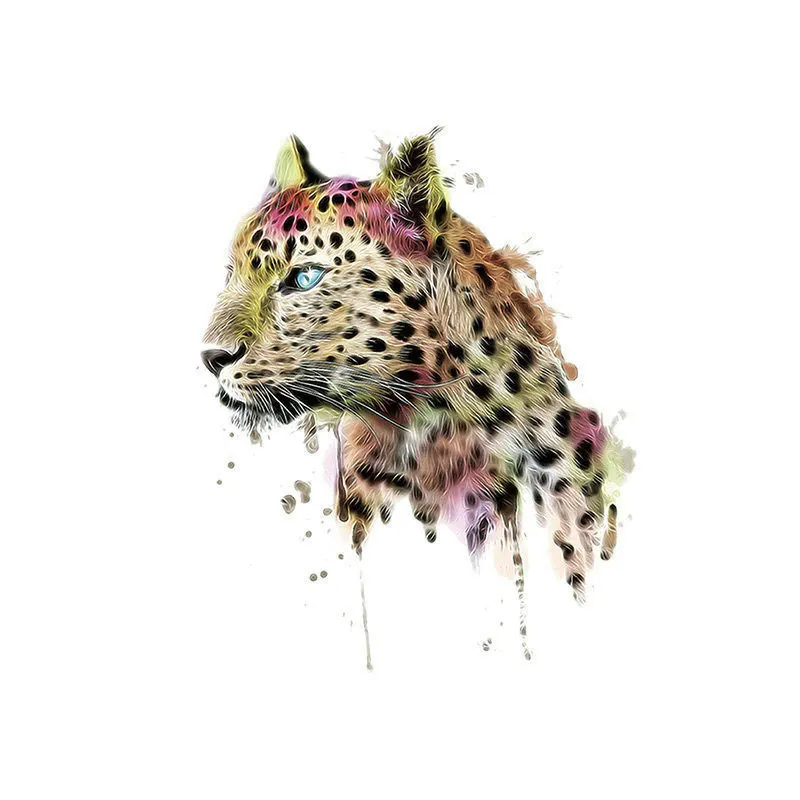 Prajna PVC Natisnjeni Aplicirano Živali Leopard Prenos Železa Na Vinil Risanka Prenos Za Oblačila Ročno izdelani Okraski Stroj