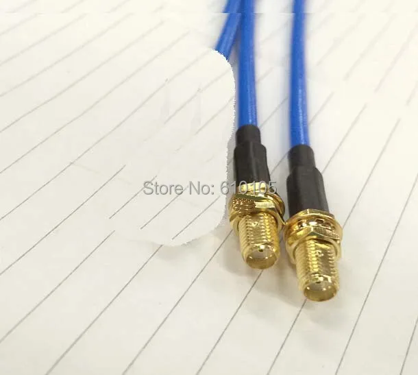 2pcs/veliko Modri Kabel pa SMA Ženski SMA Moški pravim Kotom Kabel Adapter za Priključek 15 cm