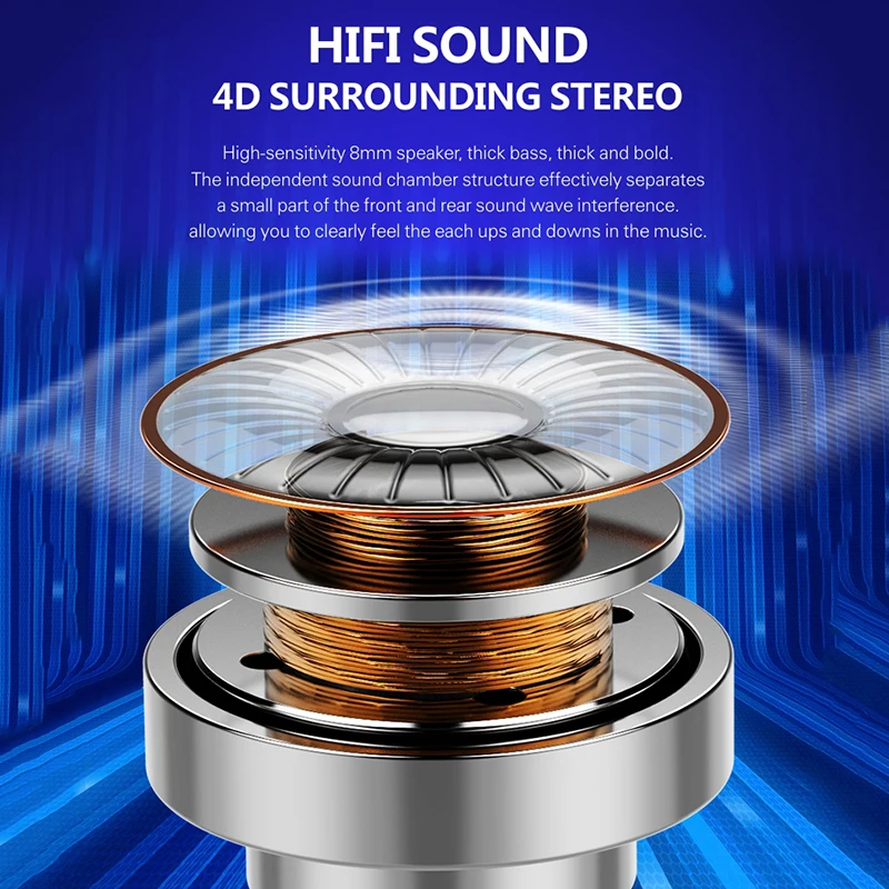 A8 Brezžična tehnologija Bluetooth 5.0 Hi-fi Slušalke 4D Stereo HD Klic Earhooks Slušalke Športne Slušalke z Mikrofonom Za Xiaomi in Huawei