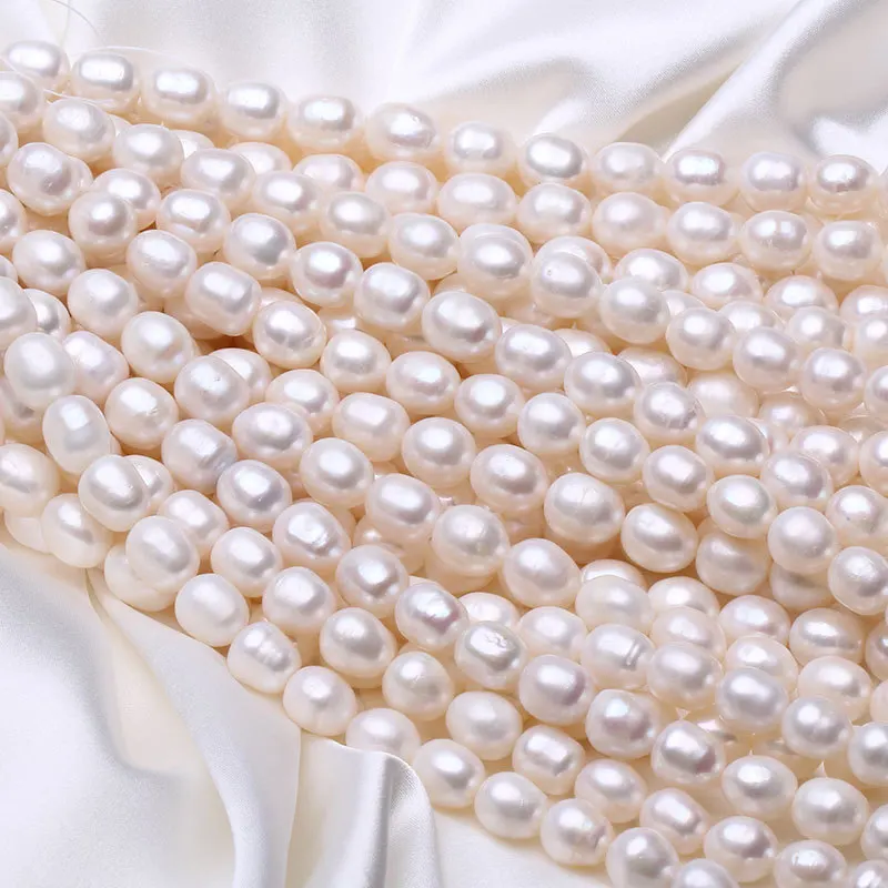 Sladkovodne Biserna ogrlica, Riž obliko z Size7-8-9-10 mm svoboden pearl žile za DIY nakit