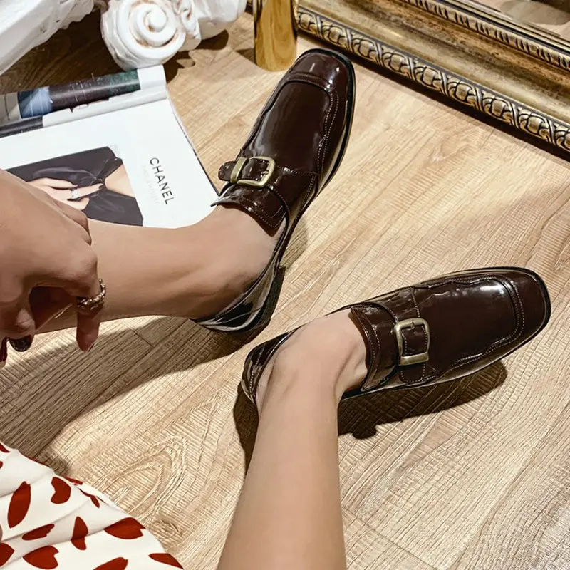 Sianie Tianie 2020 pomlad poletje nov patent pu usnje ženska loafer čevlji luksuzne blagovne znamke oblikovalci znamke womens čevlji velike velikosti 43