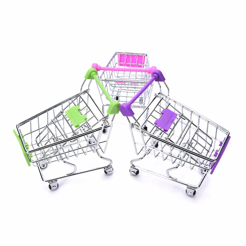 Mini Supermarket Handcart Nakupovanje Pripomoček Voziček Način Shranjevanja Smešno Zložljivi Nakupovalni Voziček S Kolesi 11,5 x 8.2 x 12 cm