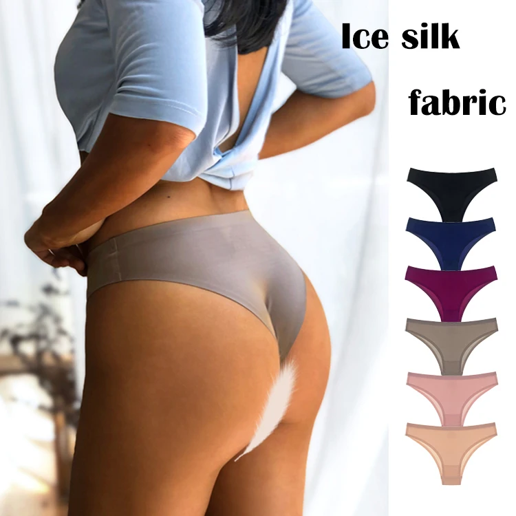 Ice svile Tangice ženske spodnje hlače Dame perilo brezhibno šport dekle hlačke velikosti Visoko Elastičnost hlačke Hlačke