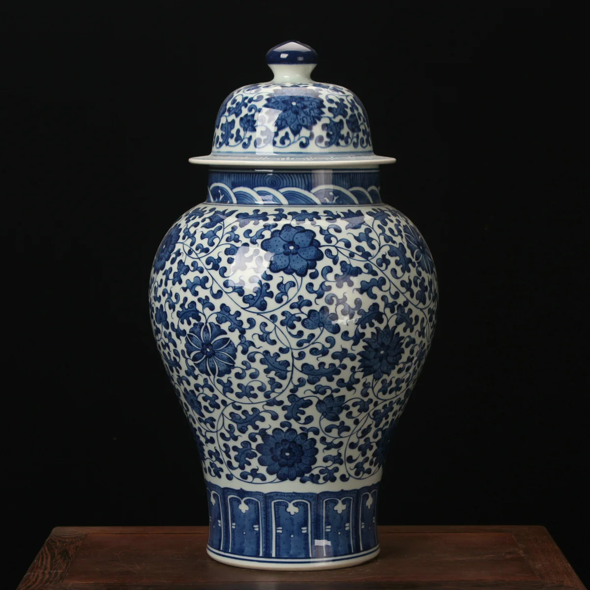 Jingdezhen Keramične Vaze Visoko Kakovostni Starinsko Ročno Sestavljen Lotus Koren In Modro In Belo Cvetje Velikih Domov Oprema tempelj jar