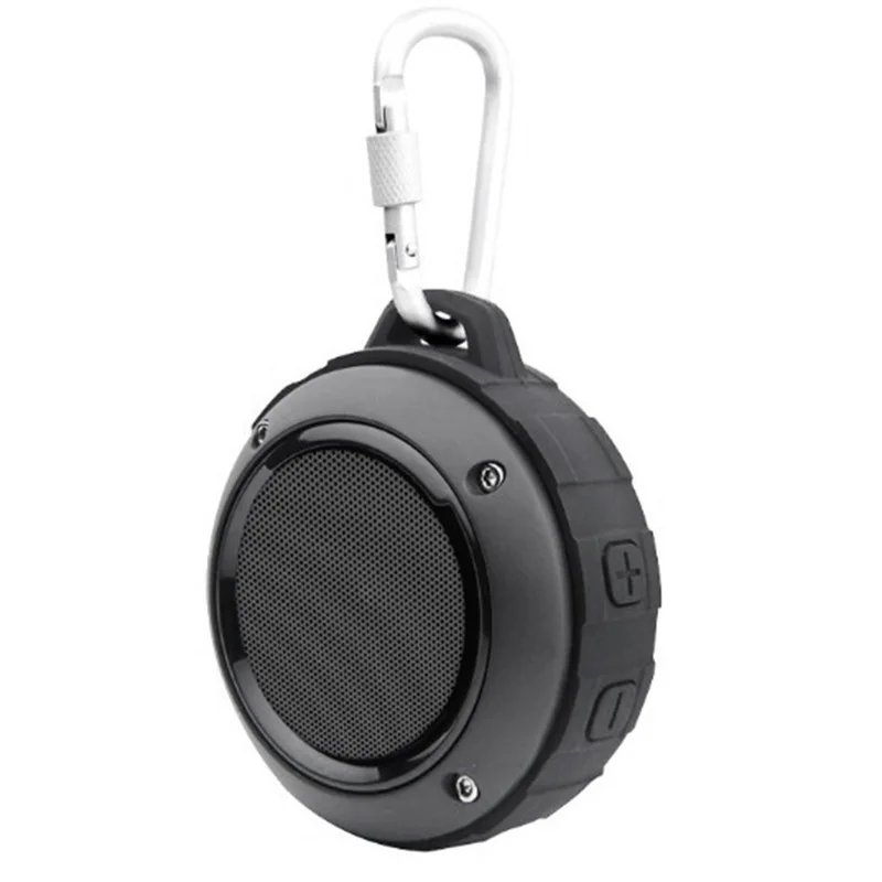 JABS Prostem Nepremočljiva Bluetooth Zvočnik,Brezžični Prenosni Mini Tuš Potovanja Zvočnik z Subwoofer, Okrepljeno Bass(Black)