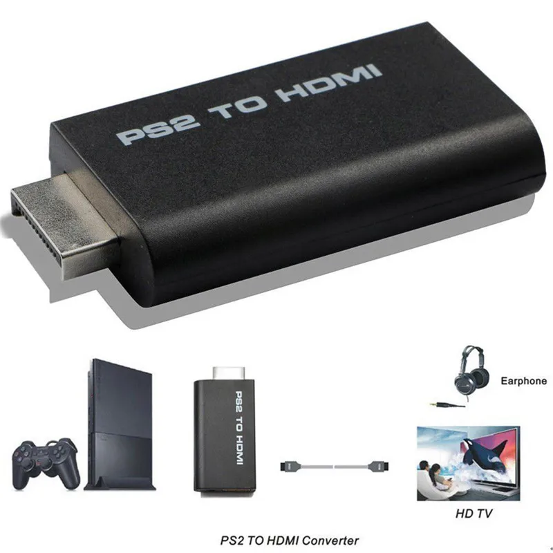 Za PS2, da HDMI 480i/480p/576i Avdio Video Prilagodilnik Pretvornika s 3,5 mm Avdio Izhod Podpira za PS2 Načini Prikaza