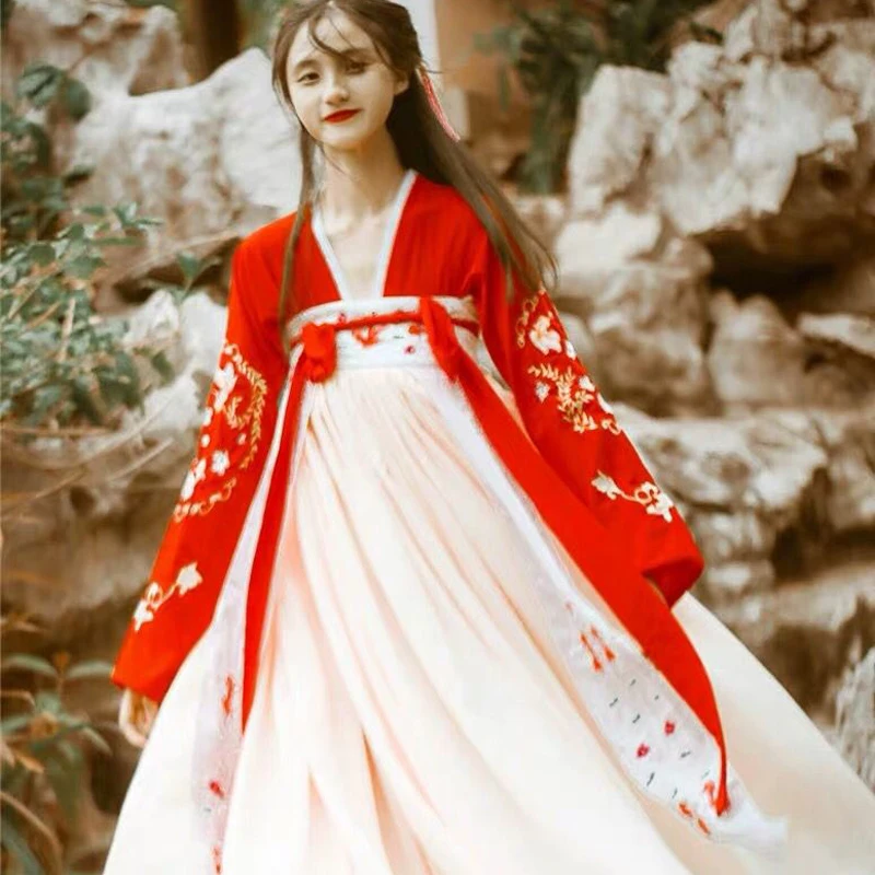 Izvirna Kitajska Element Boljše Ženske Hanfu Kitajski Obleko Tradicionalne Nacionalne Hanfu Obleko Fazi Obleko Ljudskega Plesnega DQS1627