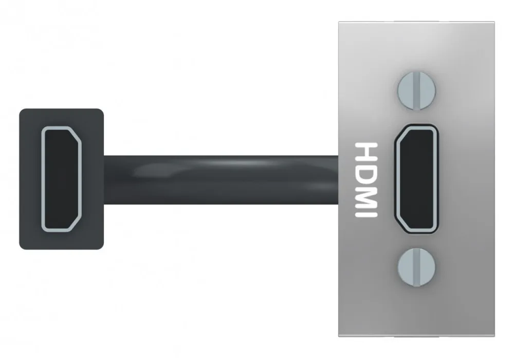 UNICA modularni aluminija HDMI vtičnice, 1 modul nu343030