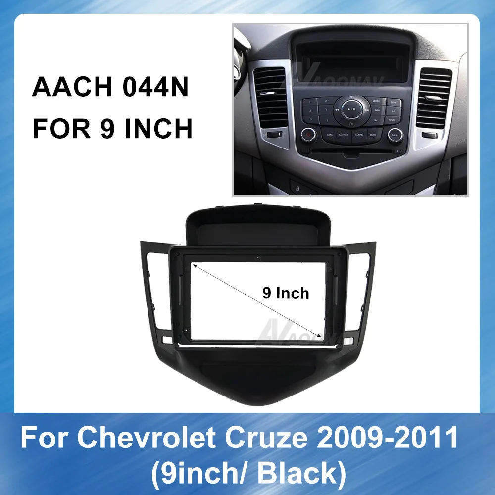 Avto Radio Fascijo za Chevrolet Cruze 2009-2011(Črna) Vodja Enote Namestitev Preuredi Trim Okvir Dash Komplet Stereo Plošča GPS Ploščo