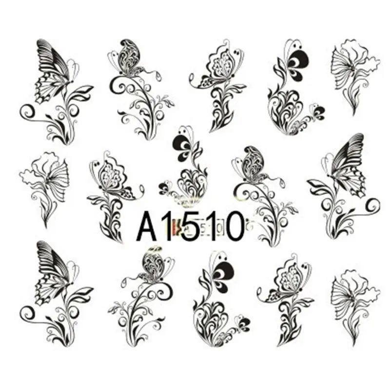 12 Pcs DIY Jewelry Crystal Epoxy Filling Material Water-based Flower Butterfly Pregnant Nail Applique Sticker Jewelry Making