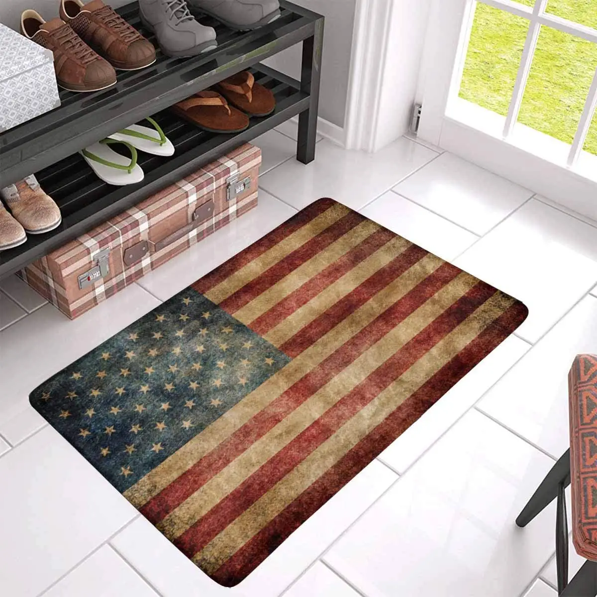 Ameriške Zastave, Anti-Slip Vrata Mat Doma Dekor Osebno Notranji Vhod Preproga