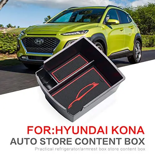 Avto Center Konzole Armrest Polje Rokavice Sekundarno Skladiščenje Konzole Organizator Vstavite Pladenj za Hyundai Kona