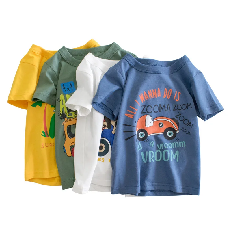 Otroška Oblačila 2020 Poletje korejska Različica Otrok Kratka Sleeved majica s kratkimi rokavi Moški Otroška Oblačila