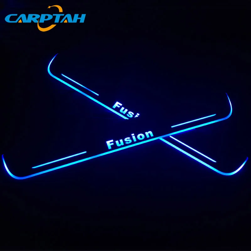 Carptah Trim Pedal LED Avto Svetlobe Vrata Polico Izvažajo Ploščo Poti Dinamične Darkice Dobrodošli Lučka Za Ford Fusion 2016 2017 2018