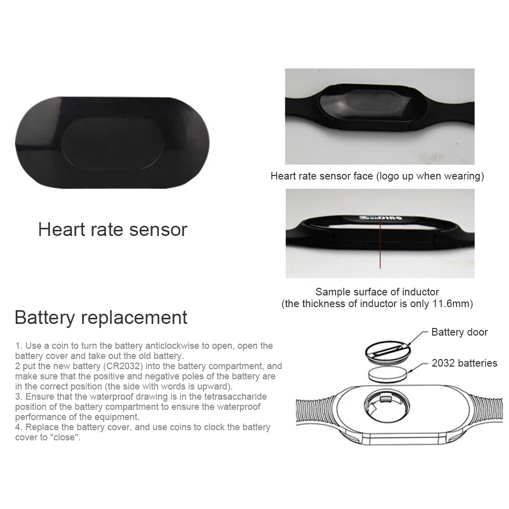 Bluetooth 4.0 Srčni utrip Detektor Nastavljiv Vodotesno Brezžično Šport Prsih Pasu Pasu THJ99
