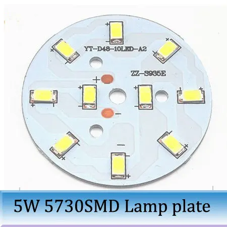 5W obliž 48 mm LED 5730SMD 450-500LM lučka osnovno ploščo z aluminijasto ploščo za globus žarnica X10