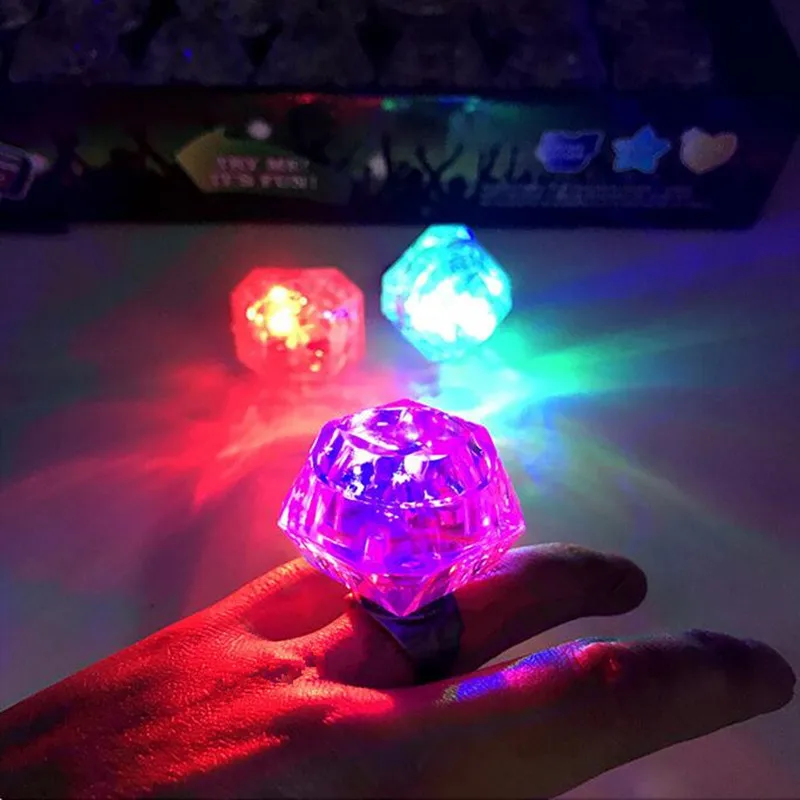 Nove Pisane Umetno Diamond LED Žareče Prst Prstan Otroci Utripa Prst lightbar KTV Disco Halloween Sijaj Stranka Dobave