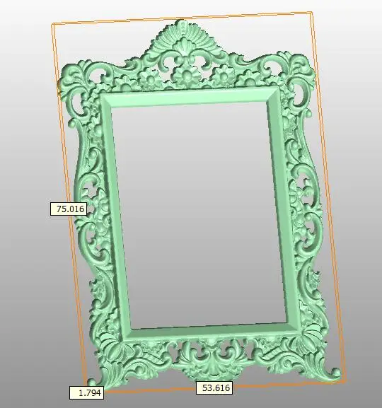 Okvir 3D model v STL formatu cnc carving graviranje usmerjevalnik olajšave Artcam Aspire F3