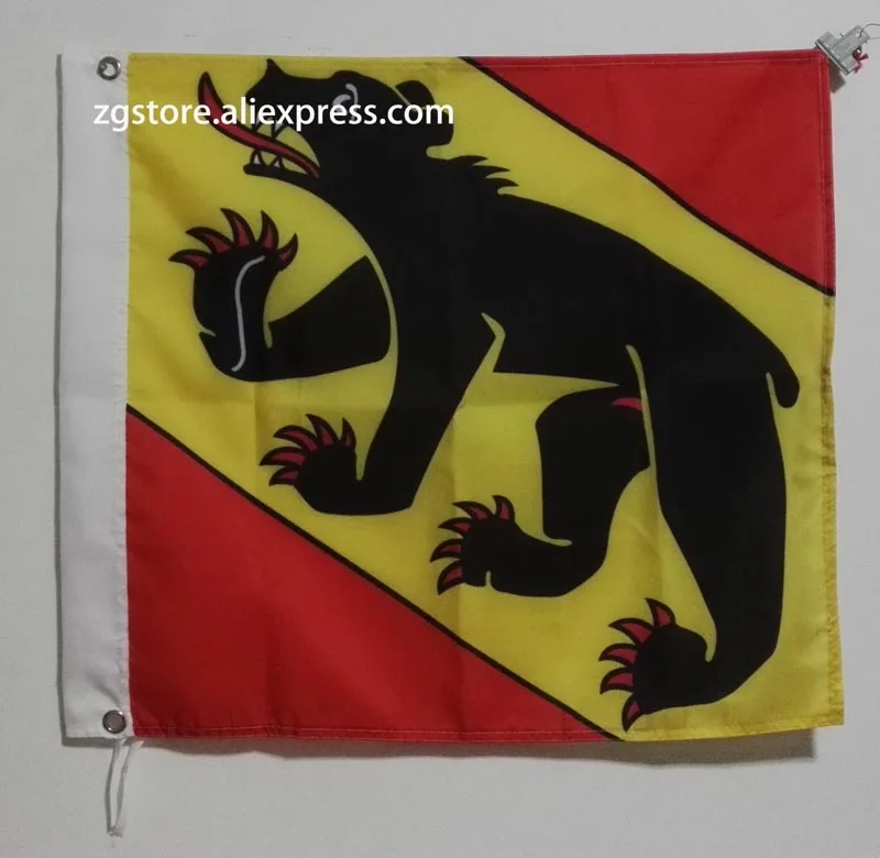 Zastavo Kantonu Bern Zastavo 3X3FT 90X90CM Banner medenina kovinski luknje