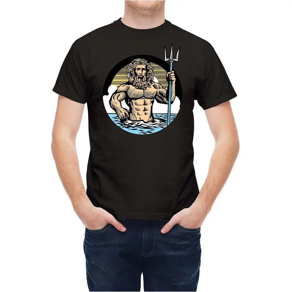 Fashion Design, Tshirt Morju Boga grške Pantheon Poseidon T2539W O-Vratu Hipster Tshirts