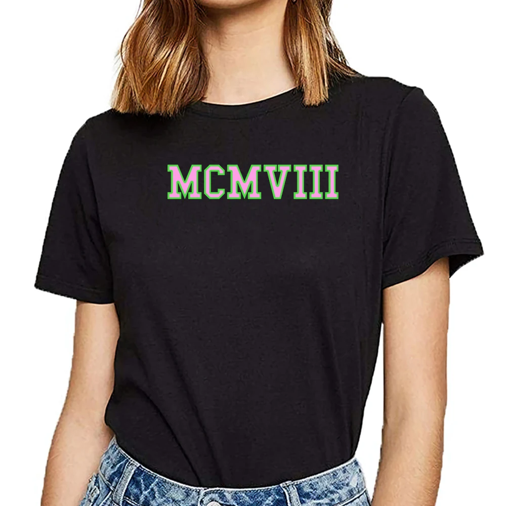 Vrhovi Majica s kratkimi rokavi Ženske mcmviii aka roza, zelena Osnovna Črna Meri Tshirt Ženske