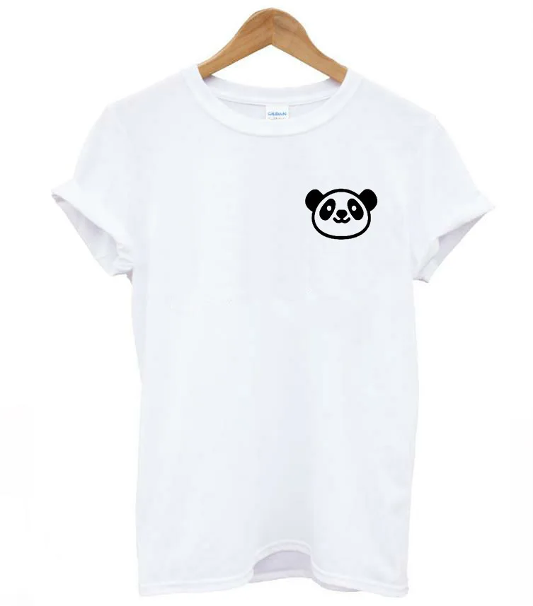 Panda žep Tiskanja Ženske tshirt Bombaž Priložnostne Smešno majica s kratkimi rokavi Za Dama Dekle Top Tee Hipster Tumblr Spusti Ladje F779