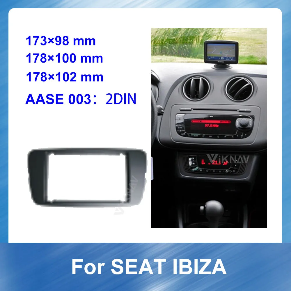 2 din Radio Fascijo za Seat Ibiza 2008-2013 Stereo Audio (Stereo zvok Plošče Nastavek za Namestitev na Armaturno Kit Okvir Adapter Radio, Predvajalnik DVD