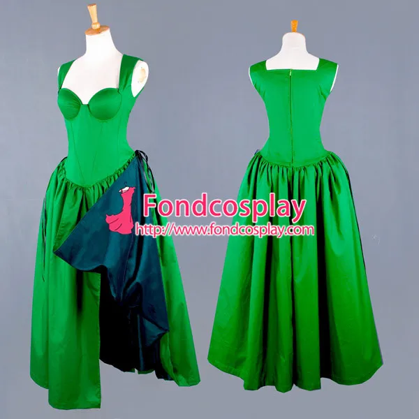 O Obleko Zgodba O S Modrc Zelena Bombažna Obleka Cosplay Kostum Prilagojene[G743]