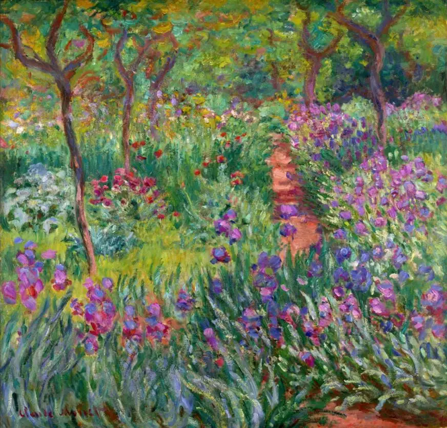 Visoko kakovostno Olje slikarsko Platno Reprodukcije Iris Vrt na Giverny (1899-1900) Za Claude Monet ročno poslikane
