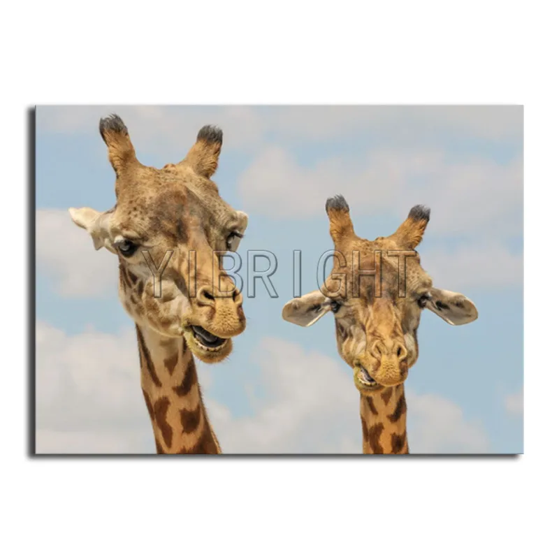 Celoten Krog Diamond vezenje Navzkrižno šiv dve žirafi Celoten Kvadratni Diamond slikarstvo jelena DIY 3D Diamond mozaik živali