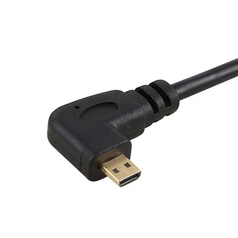 Levi-Angled Micro-HDMI na HDMI Moški Kabel, Raztegnjena Dolžina za Kamere