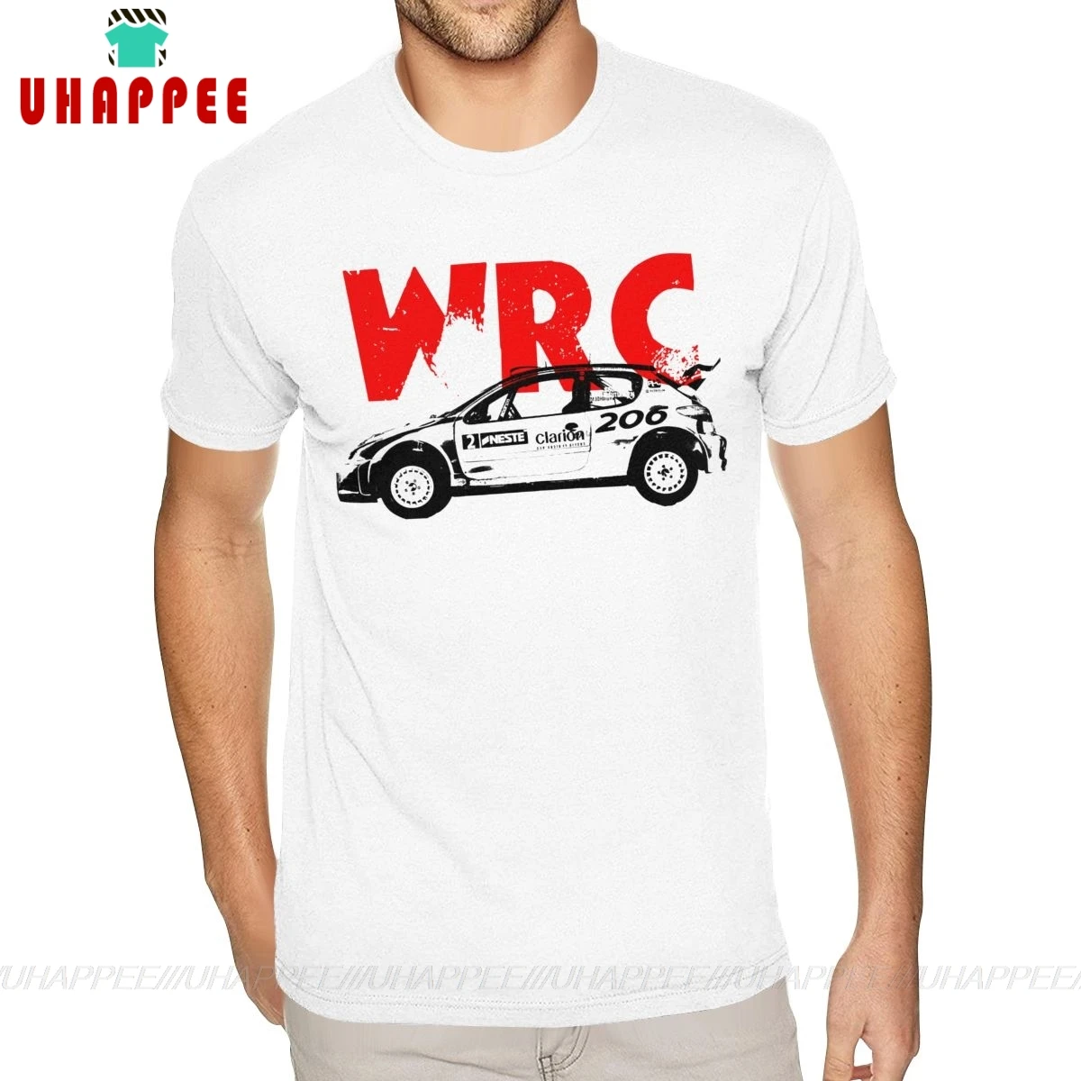 Najboljši WRC Rally Tee Srajce Moške Oblikovanje Lastne Kratkimi Premium Bombaž Bela O Neck Majica