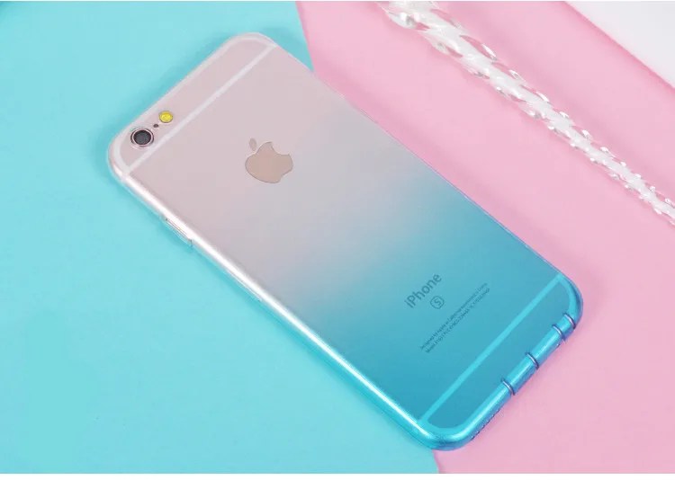 Barvita Jasno Slim Case Za iphone 5se 5s 5 6s 6 7 8 plus Gradient Prosojno Mehko TPU Odbijača Cover Za apple iphone xs max