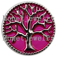 D00153 OEM ,ODM dobrodošli pritiskači kovinski drevo za zapestnico snap ženske modni diy roza življenje drevo nakit