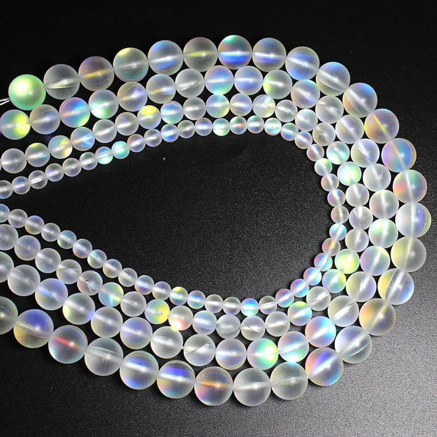 6-12MM Krog Umetno Kristalno Kroglice Steklene Kroglice Luna Kamen kroglice za nakit, izdelava