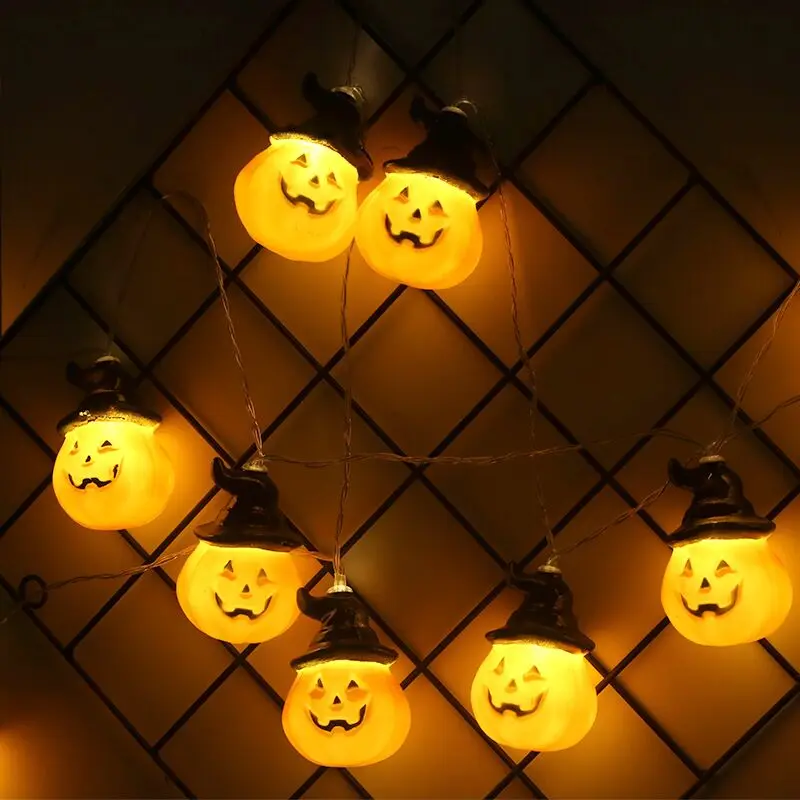 Halloween Buče Luči Luči 10/20/40 LED 3D Bučna Niz luči za Vseh Svetih' Dan Halloween Dekoracijo svetlobe